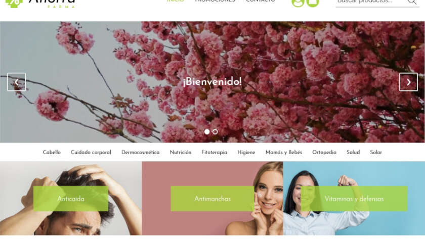 Web de AhorraFarma diseñada por GrupoDW
