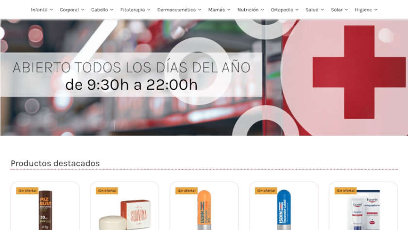 Web de Farmacia Becerra diseñada por GrupoDW