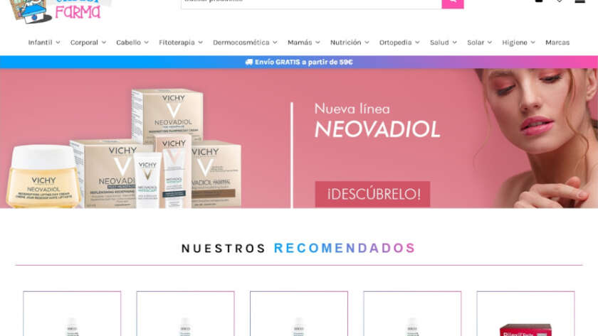 Web de Chiquifarma diseñada por GrupoDW