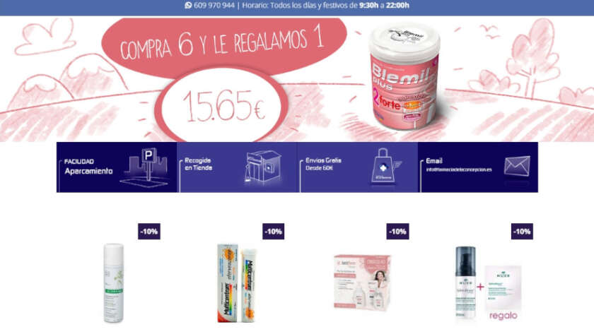 Web de Farmacia de la Concepción diseñada por GrupoDW