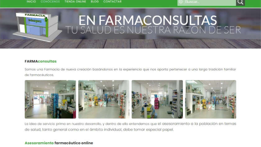 Web de FarmaConsultas diseñada por GrupoDW