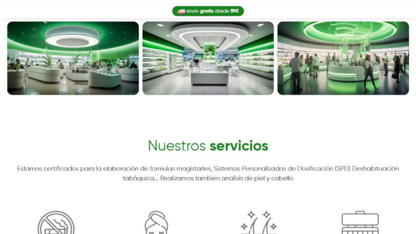 Web de Farmacia de la Serna diseñada por GrupoDW