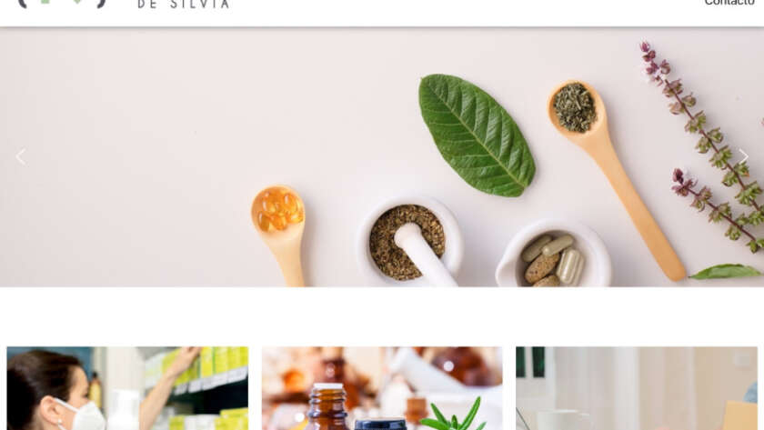 Web de La Botica de Silvia diseñada por GrupoDW