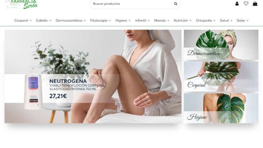 Web de Farmacia Serón diseñada por GrupoDW