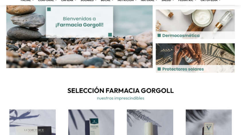 Web de Gorgoll Farmacia diseñada por GrupoDW