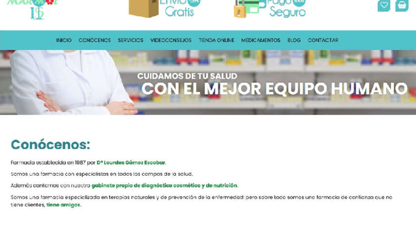 Web de La Botica En Casa diseñada por GrupoDW