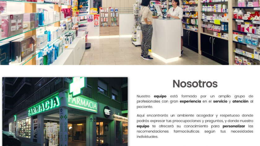 Web de Farmacia Laura Pérez diseñada por GrupoDW
