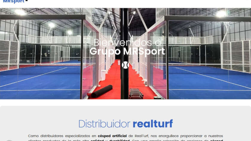 Web de Grupo MRSport diseñada por GrupoDW