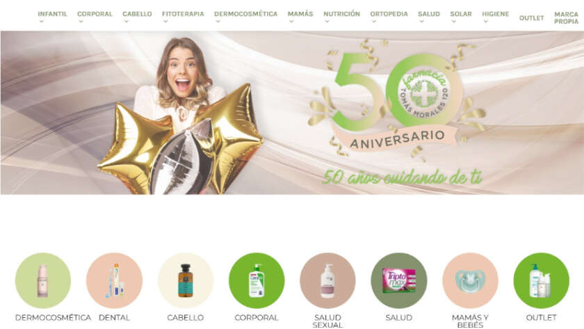Web de Farmacia Tomás Morales diseñada por GrupoDW