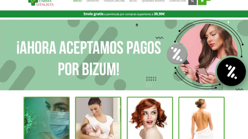 Web de Farma Vitalista diseñada por GrupoDW