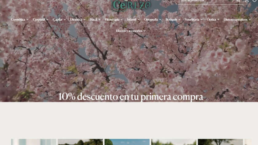 Web de Farmacia Del Cerezo diseñada por GrupoDW