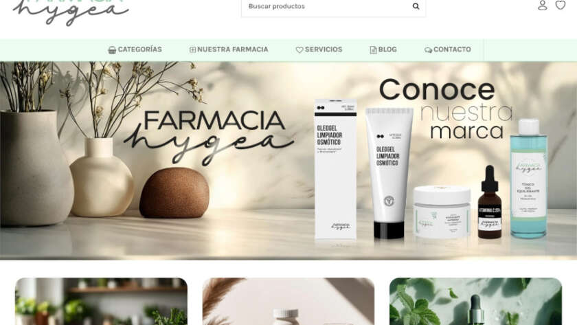 Web de Farmacia Hygea diseñada por GrupoDW