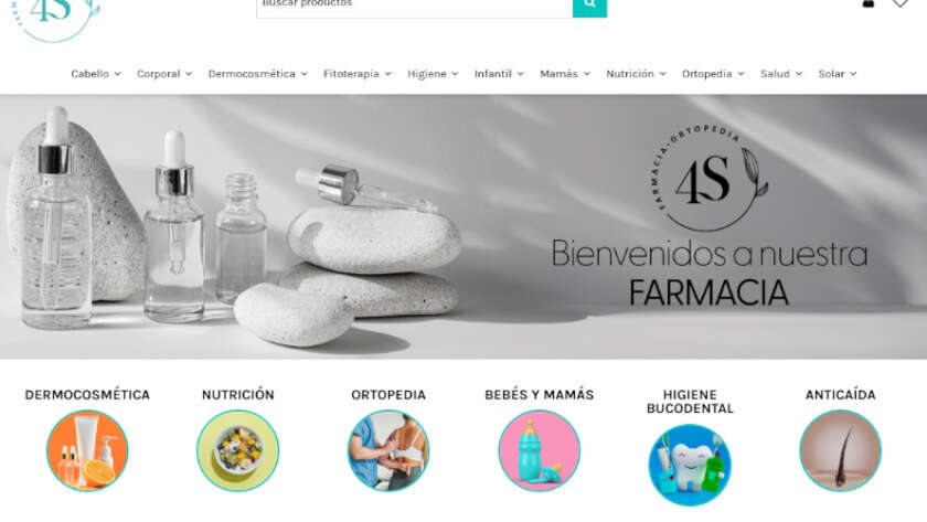 Web de 4sfarmacia diseñada por GrupoDW