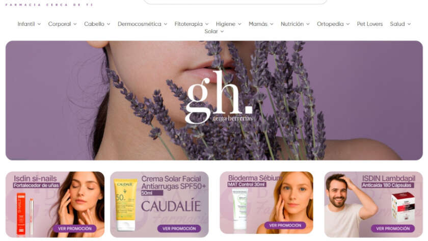 Web de Farmacia Baztan diseñada por GrupoDW