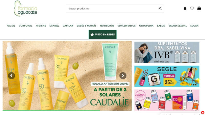 Web de Farmacia Aguacate diseñada por GrupoDW