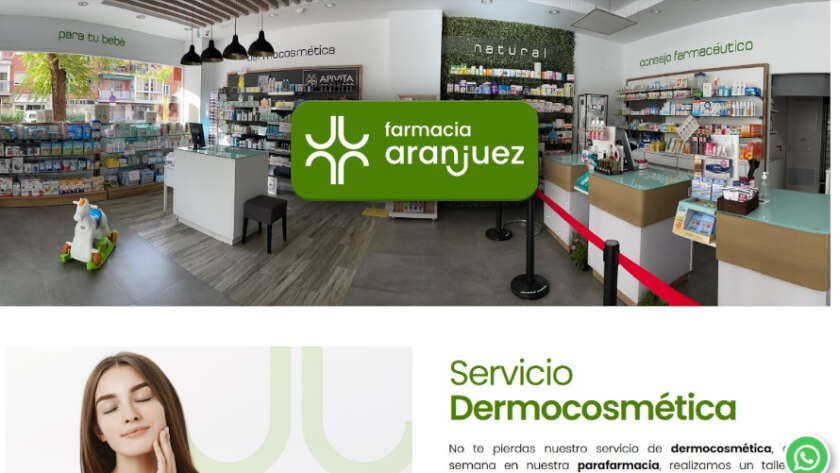 Web de Farmacia Aranjuez diseñada por GrupoDW