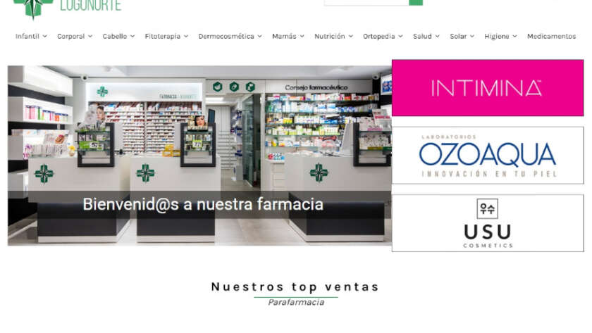 Web de Farmacia Lugonorte diseñada por GrupoDW