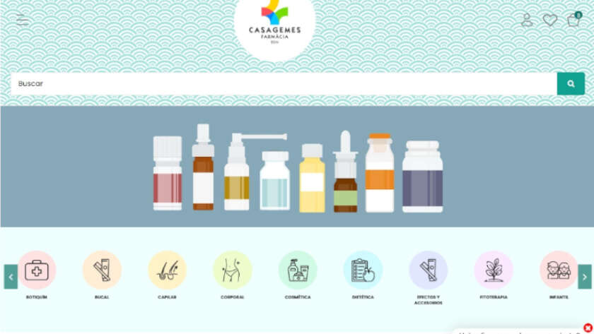 Web de Farmacia Casa Gemes diseñada por GrupoDW