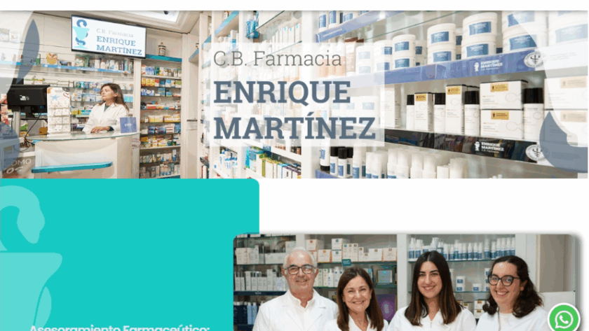 Web de Farmacia Enrique Martínez diseñada por GrupoDW