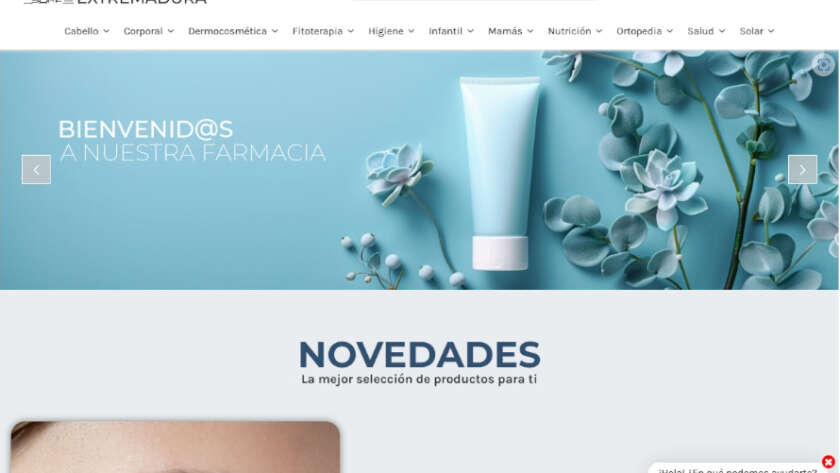 Web de Farmacia Extremadura diseñada por GrupoDW