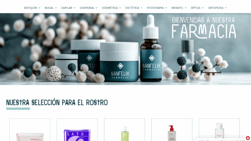 Web de Farmacia Sanfélix Pérez diseñada por GrupoDW