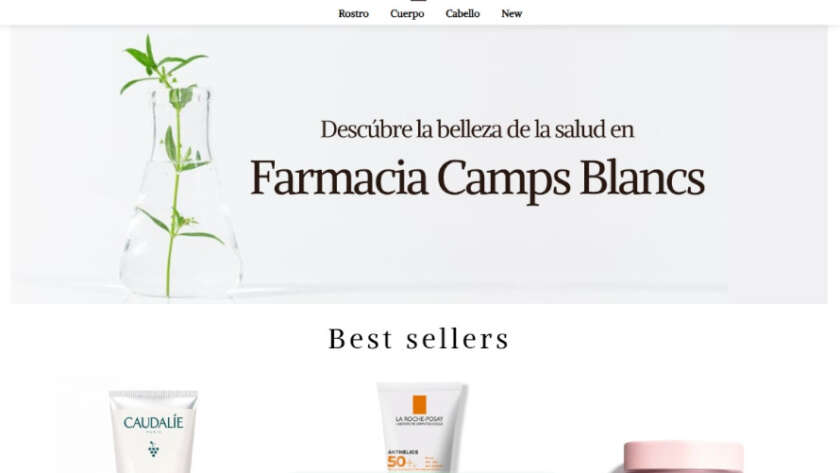 Web de Farmacia Camps Blancs diseñada por GrupoDW