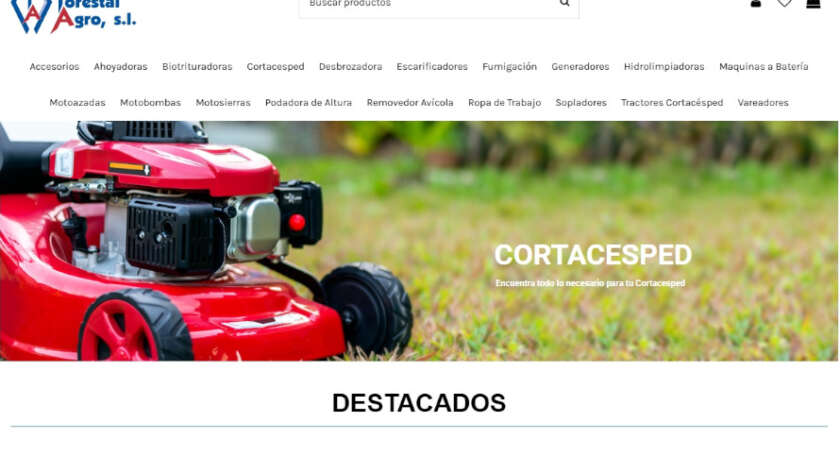 Web de Forestal Agro diseñada por GrupoDW