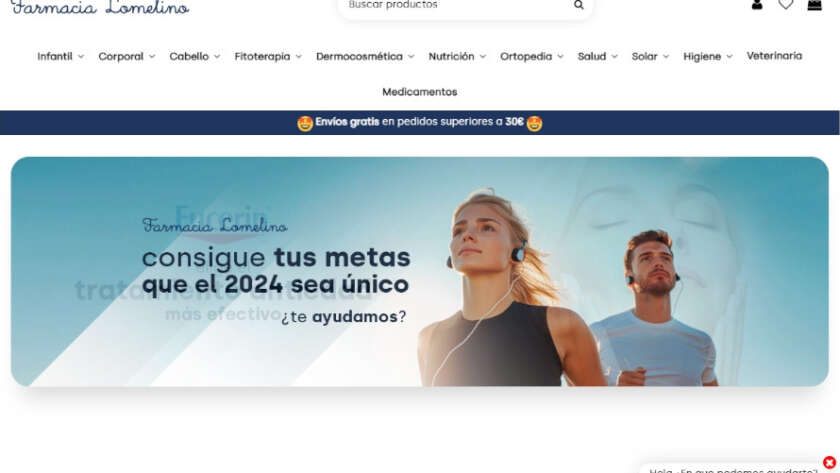 Web de Farmacia Lomelino diseñada por GrupoDW