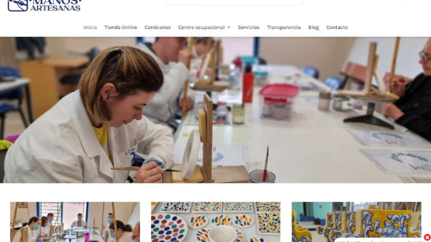 Web de Asociación manos artesanas diseñada por GrupoDW