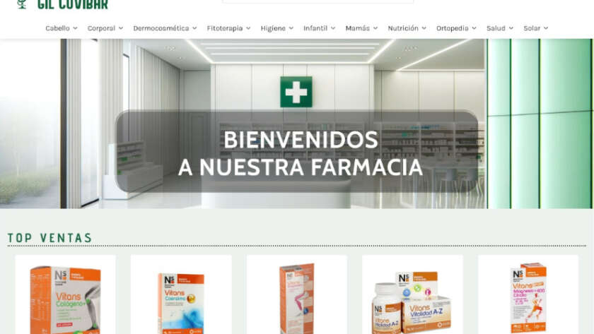 Web de Farmacia Gil covibar diseñada por GrupoDW