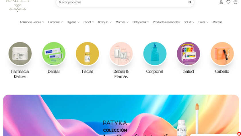Web de Farmacia Raíces diseñada por GrupoDW