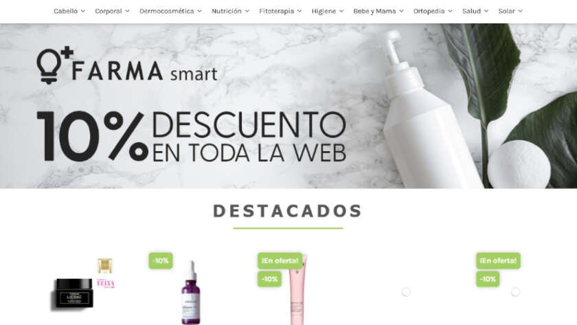 Web de Farmasmart diseñada por GrupoDW