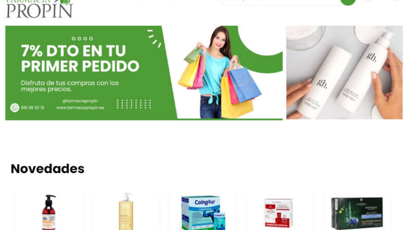 Web de Farmacia Propín diseñada por GrupoDW