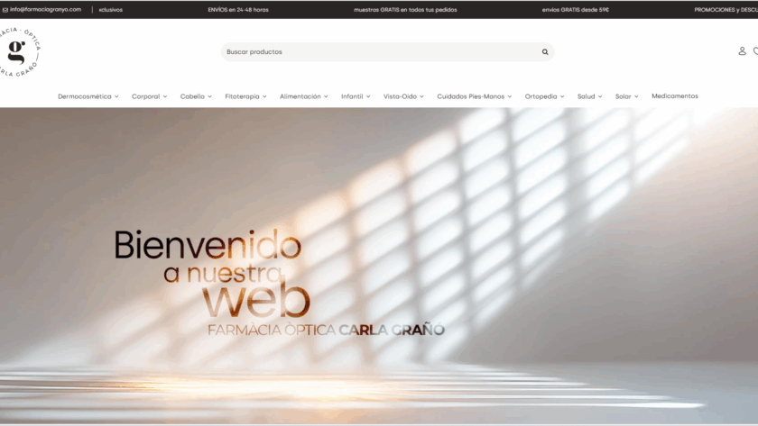 Web de Farmacia Granyo diseñada por GrupoDW