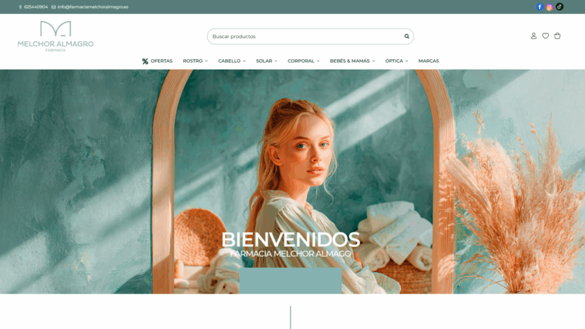 Web de Farmacia Melchor Almagro diseñada por GrupoDW