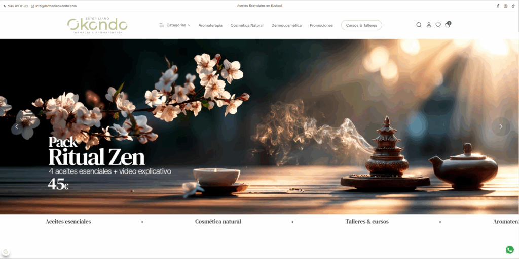 Web de Okondo diseñada por GrupoDW