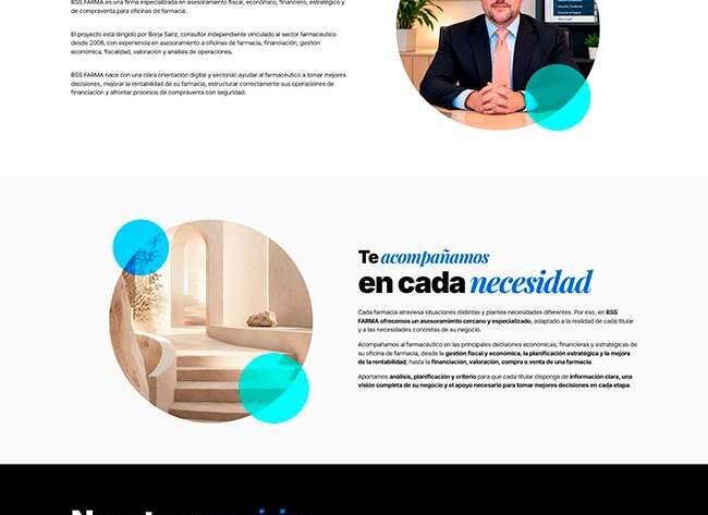 Web de BSS Farma diseñada por GrupoDW
