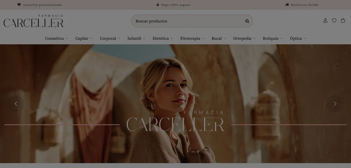 Web de Farmacia Carceller diseñada por GrupoDW